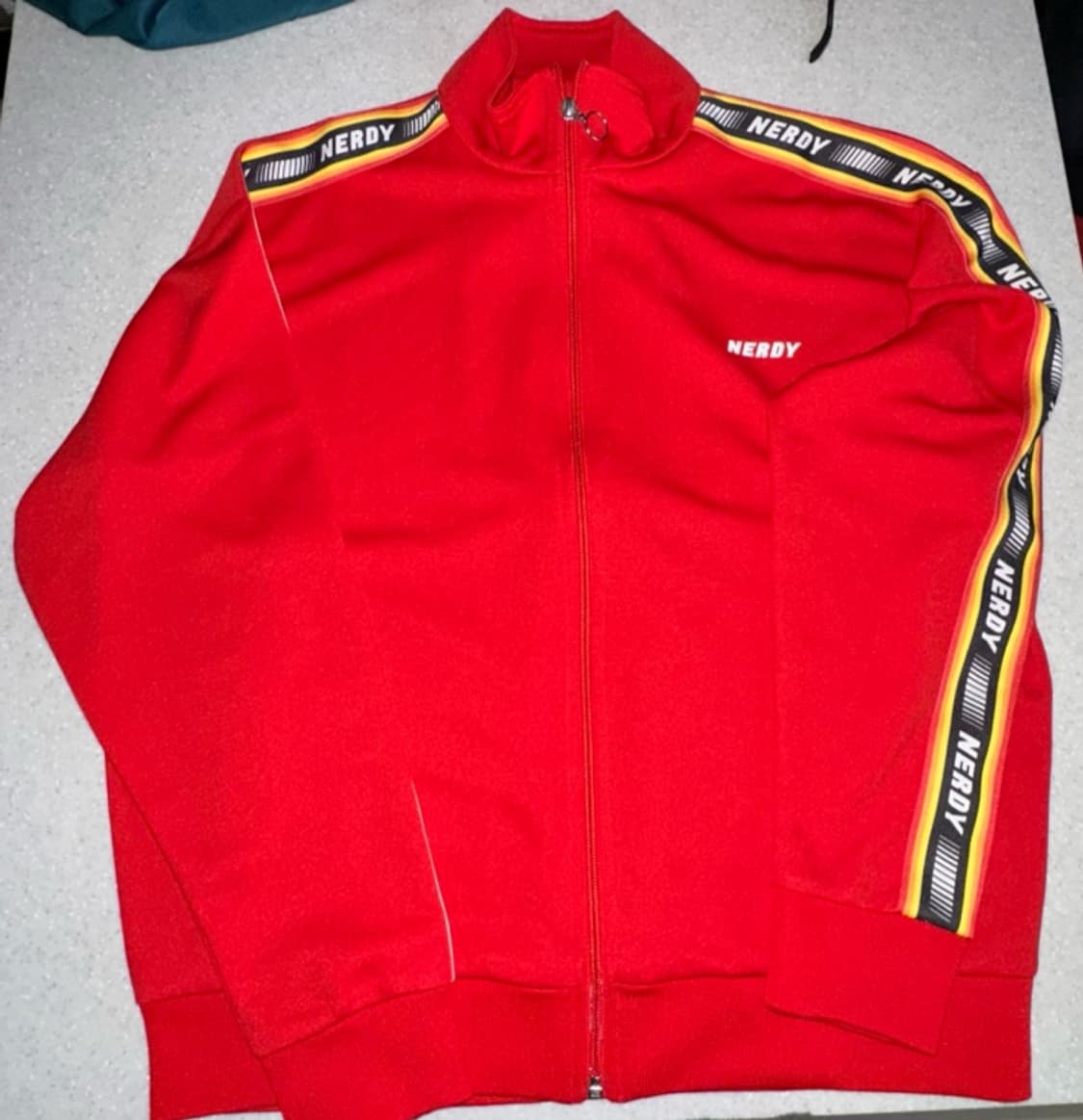 널디 NERDY 트랙 자켓 레드 S 상품이미지3