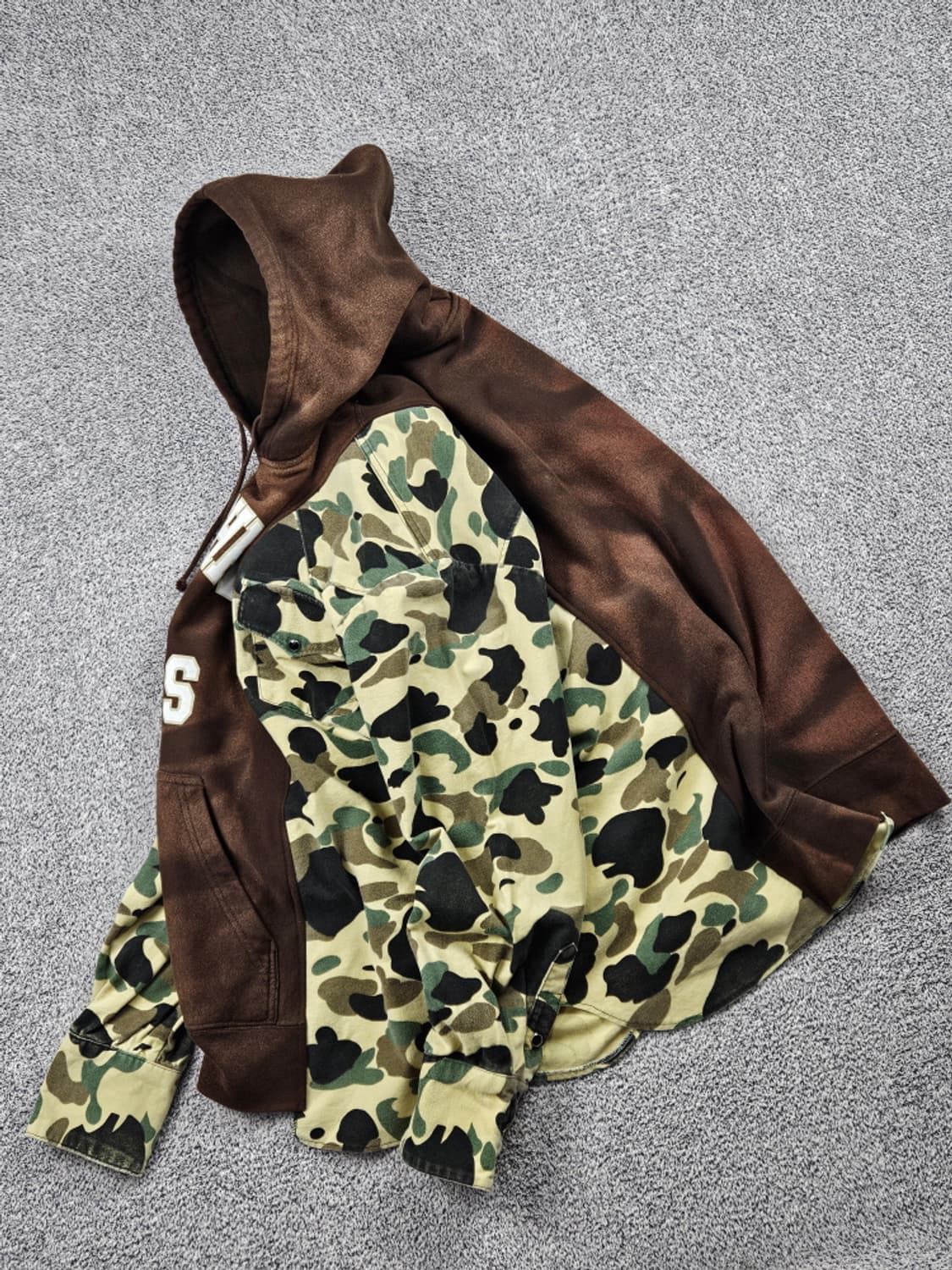 레이어컷 믹스드 카모X허쉬베어 커스텀 후디 (상세설명참조)/ 10222 상품이미지3