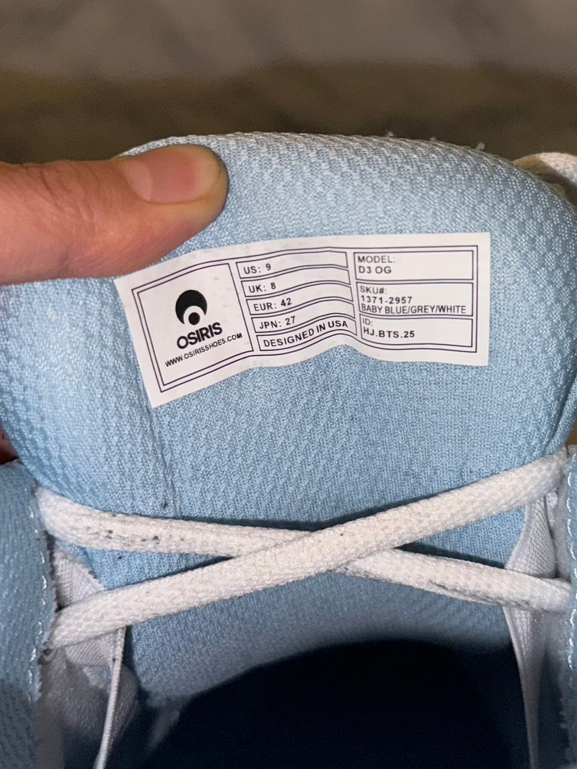 Osiris D3 OG (BABY BLUE / GREY / WHITE) 상품이미지4