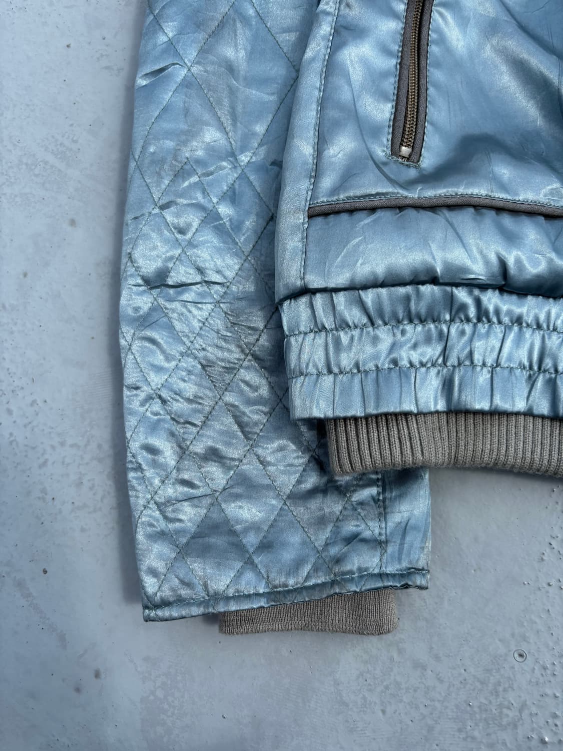 “Vintage” Y2K Mood Sky Blue Zipper Detai 상품이미지6