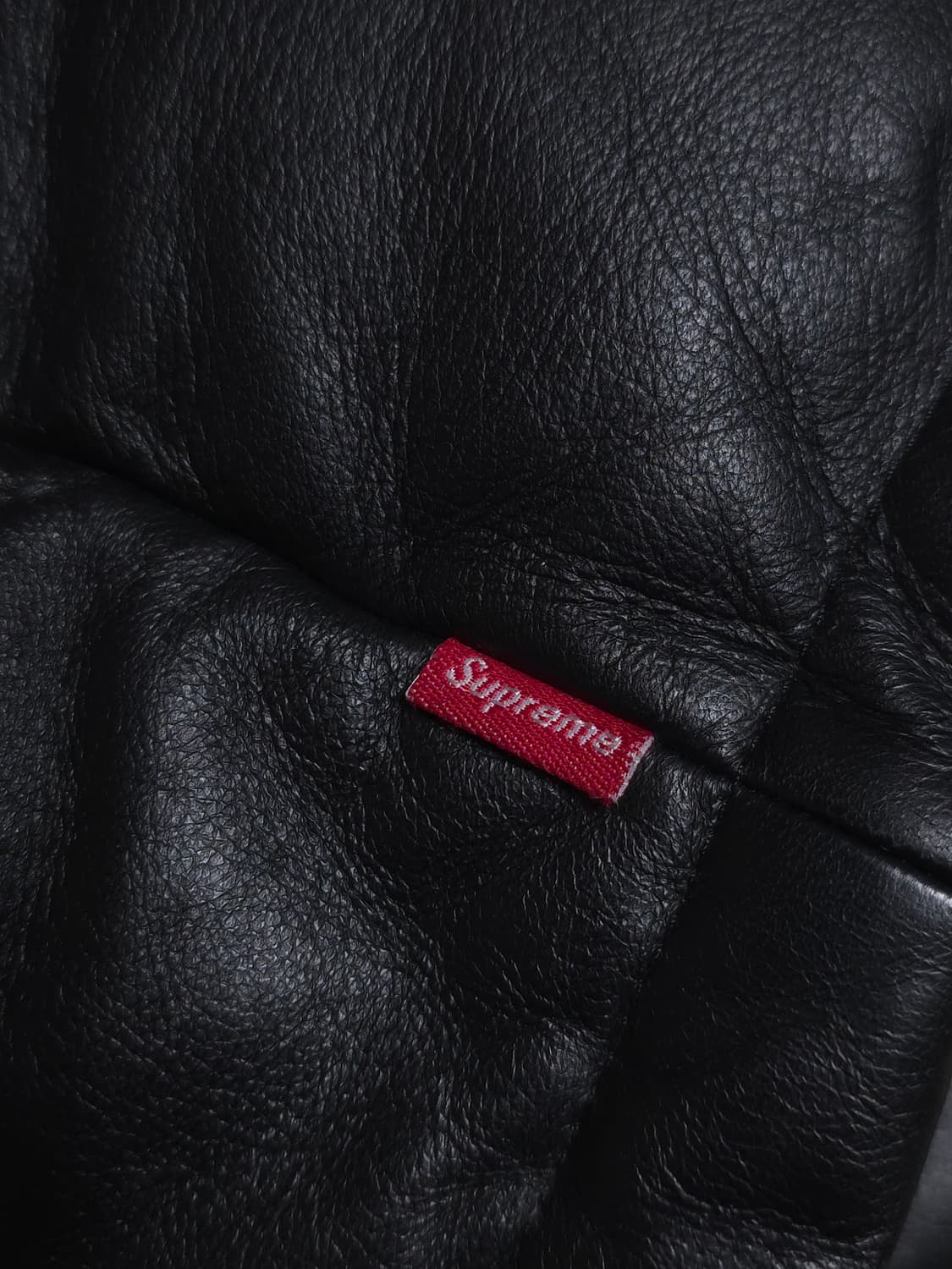 [M] 슈프림 노스페이스 레더 눕시 패딩 블랙 상품이미지6