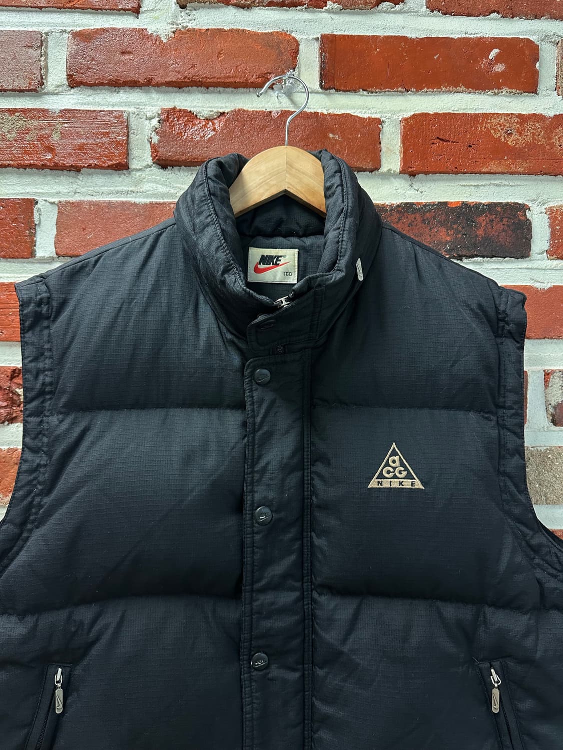 (100)90s 나이키 ACG 나일론 립스탑 덕다운 베스트 상품이미지2
