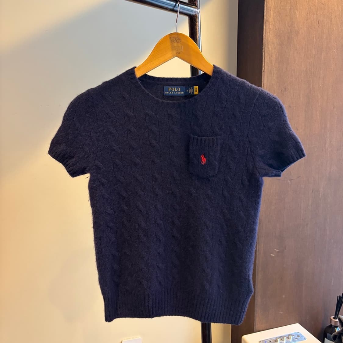 15199 - 폴로 랄프로렌 케이블 반팔 울 니트 (울 90% 캐시미어  상품이미지2