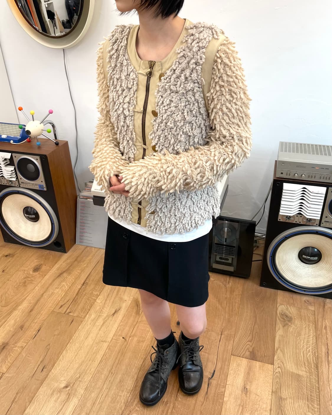 [M] 랙앤본 퍼 자켓 상품이미지3