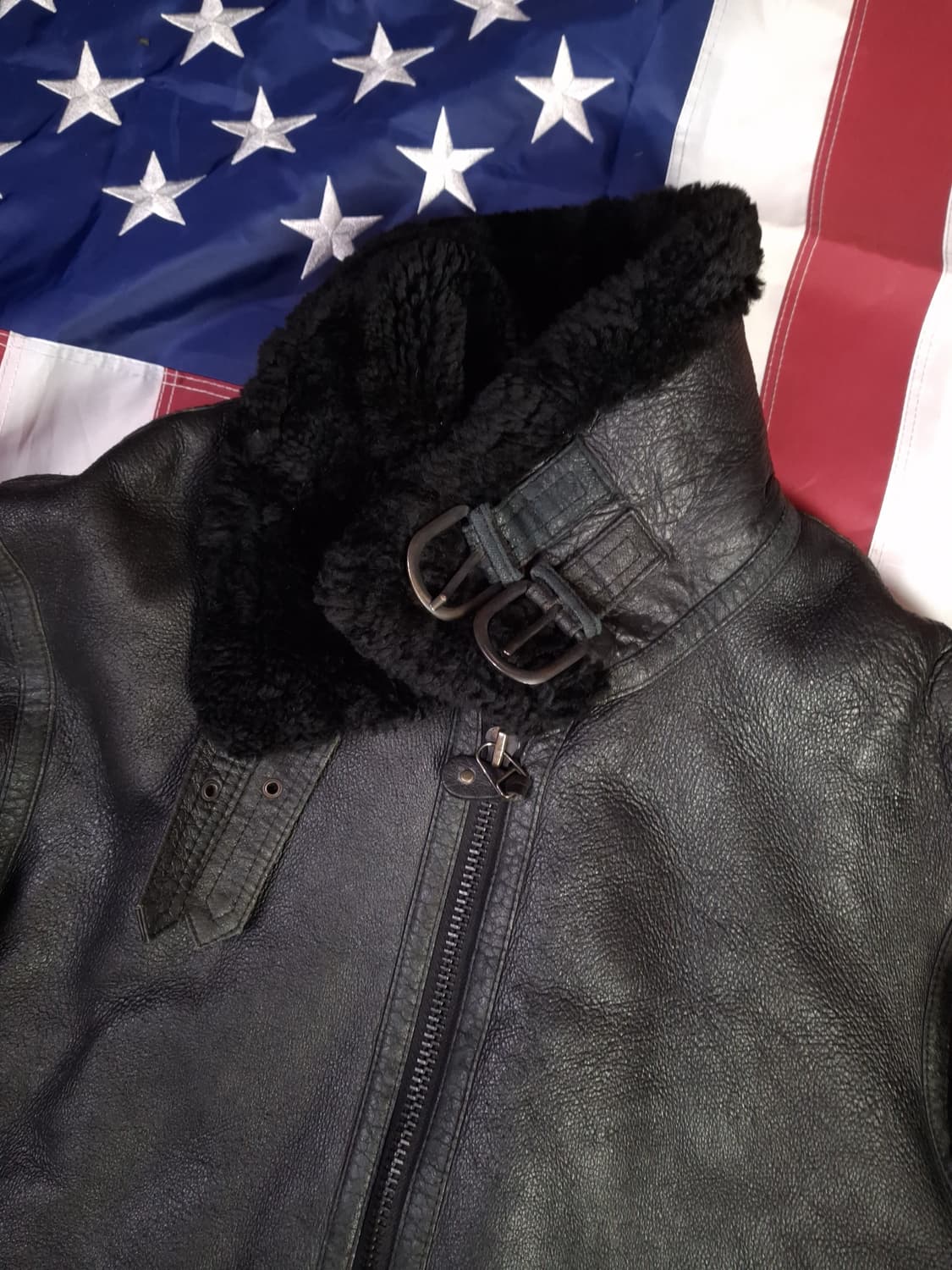 미공군 B-3 TYPE 리얼레더 항공 폭격기 무스탕 상품이미지5