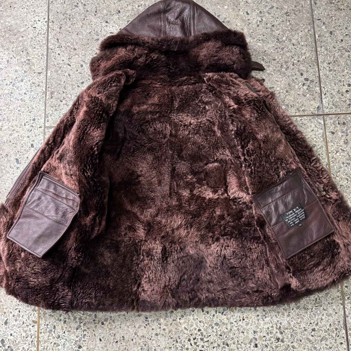 [XL] 빈티지 B7 무스탕 무통 자켓 상품이미지3