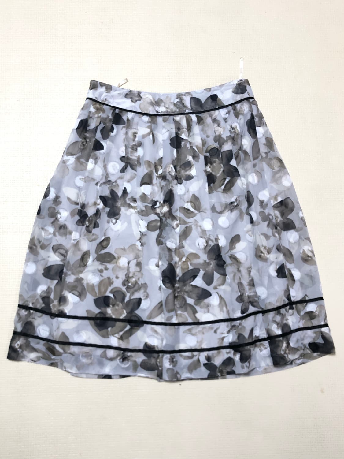 빈티지 라이트 그레이 플라워 스커트 상품이미지8