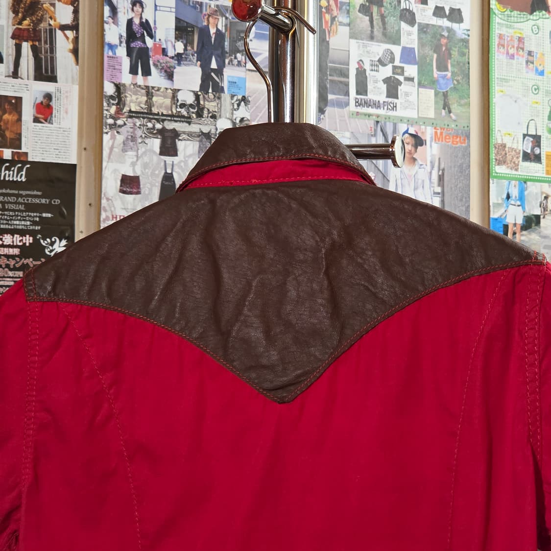 JPN 돈피 레드 웨스턴 반팔 셔츠 상품이미지7