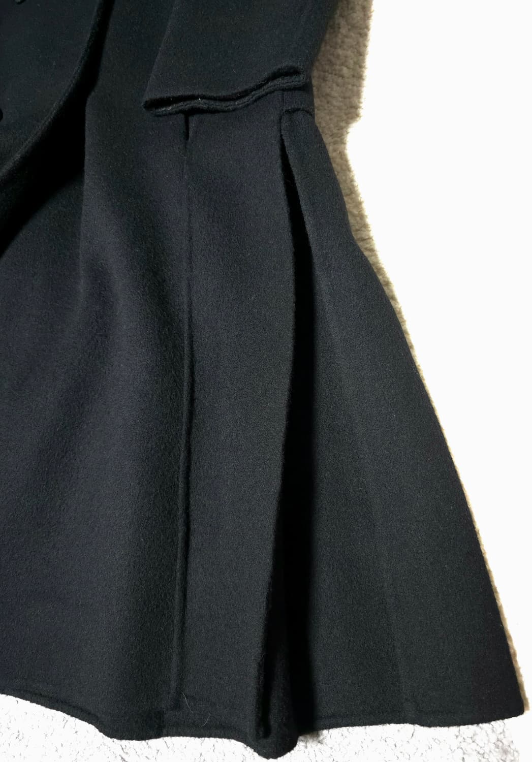 톰그레이하운드 블랙 울캐시 더블 코트 상품이미지8