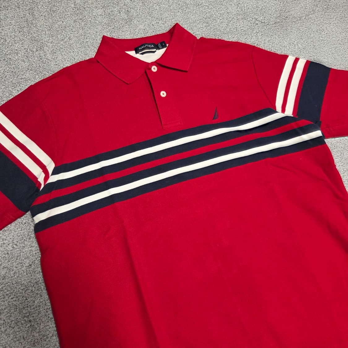 Nautica 빈티지 카라넥 반팔 티셔츠 L(100) 상품이미지2