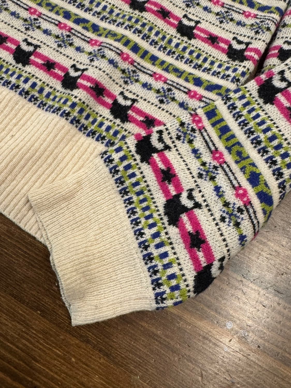 럭키슈에뜨 페어아일 램스울 니트 55~66 상품이미지10