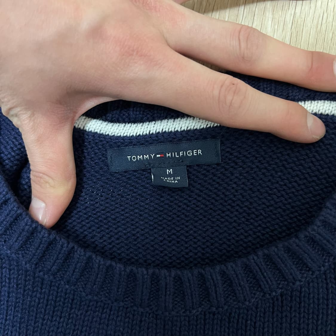 타미힐피거 빅로고 라운드 니트 M/95  상품이미지5