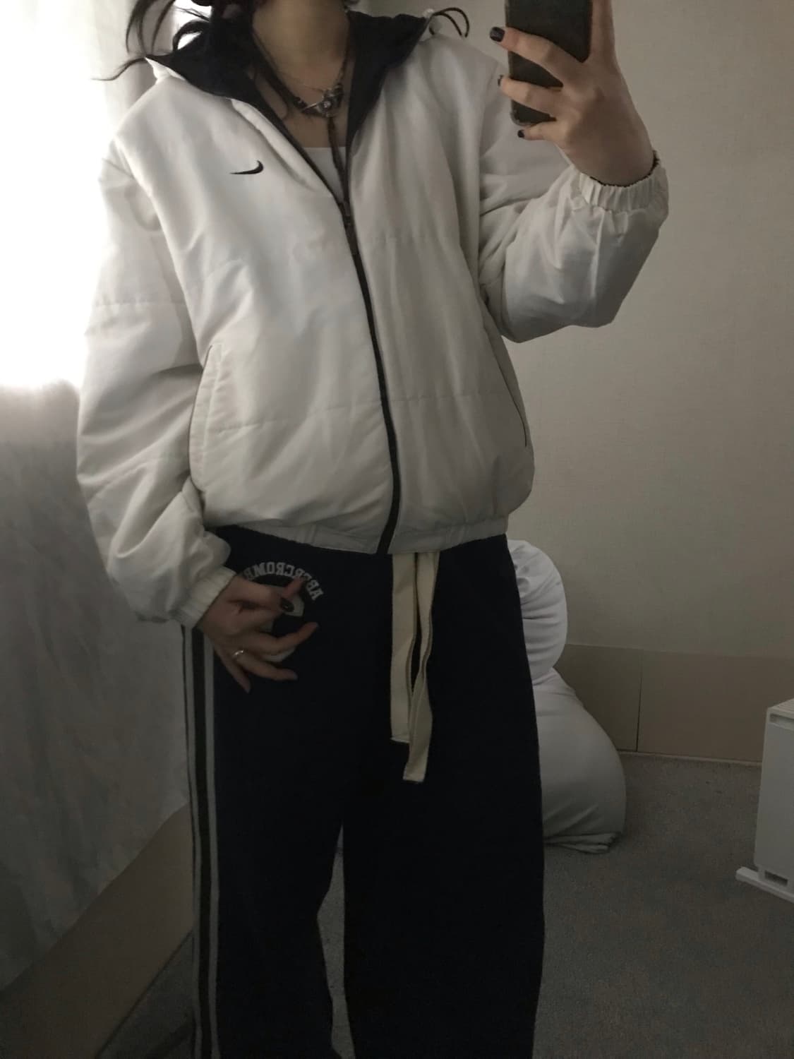 나이키 00s 검흰 리버시블 패딩 상품이미지1