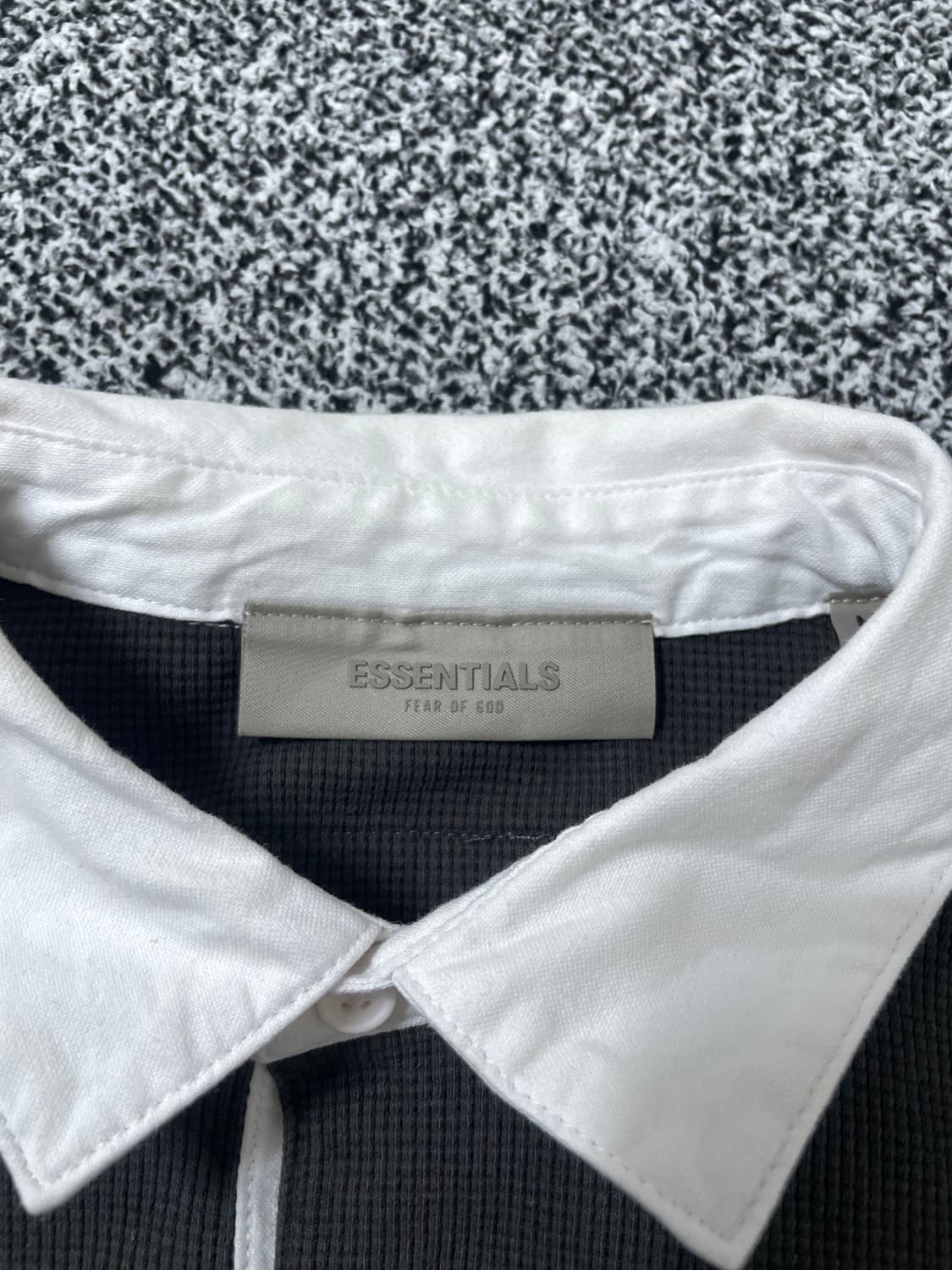 빈티지9. 피어오브갓 에센셜 23SS 와플 헨리 럭비 셔츠 맨투맨 브라운 상품이미지5