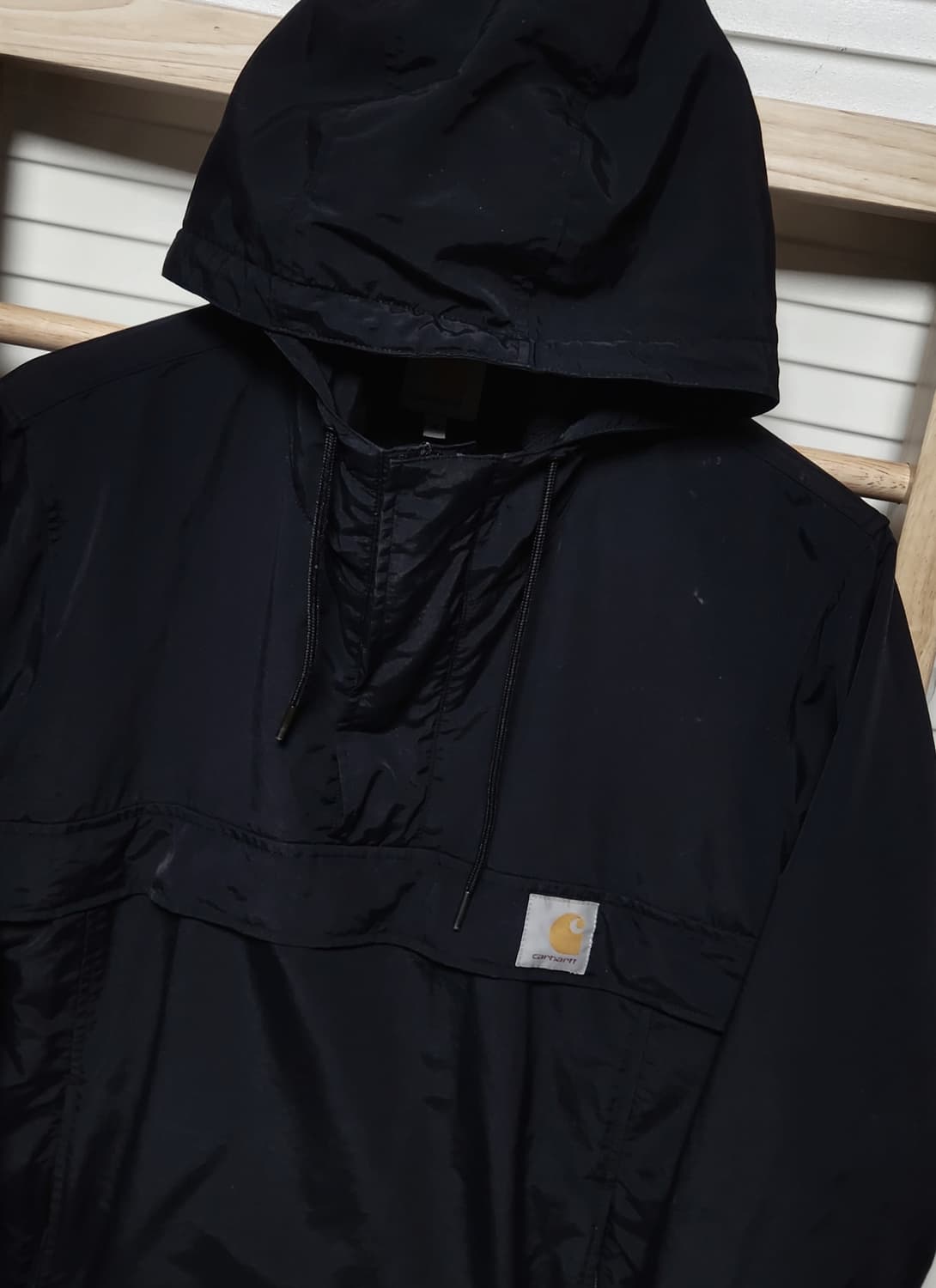 칼하트 WIP 풀오버 아노락 바람막이 후드 자켓 블랙 상품이미지3