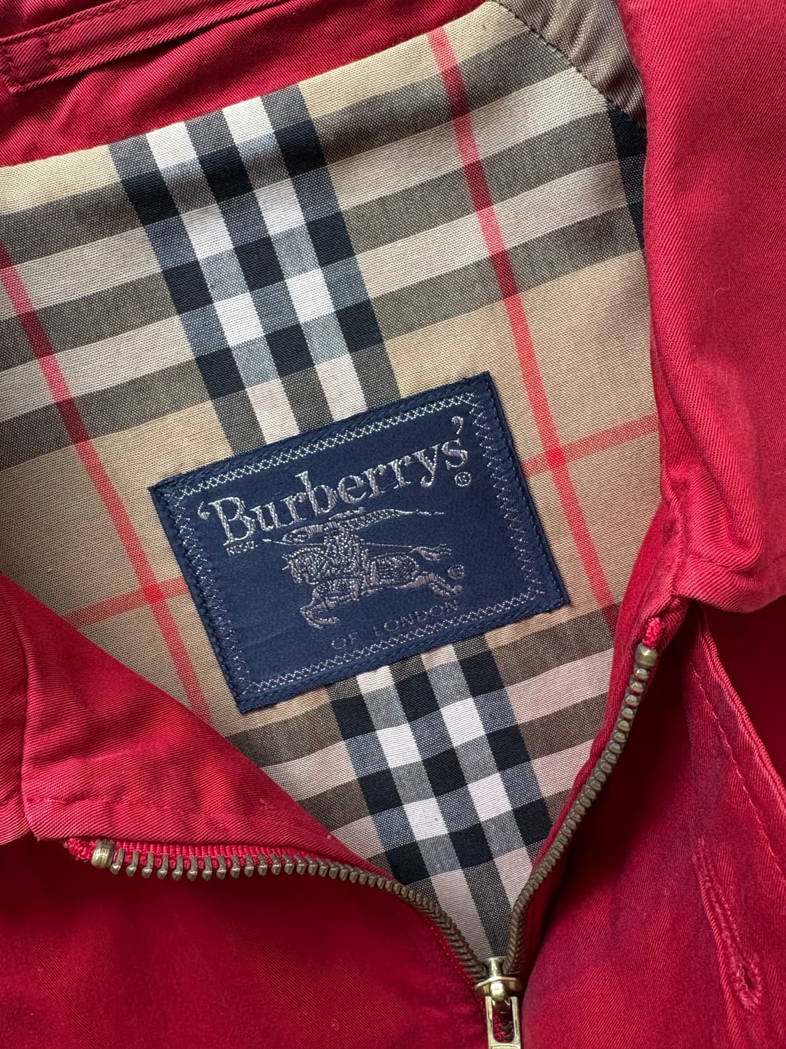 버버리 오버핏 레드 해링턴 자켓 상품이미지5