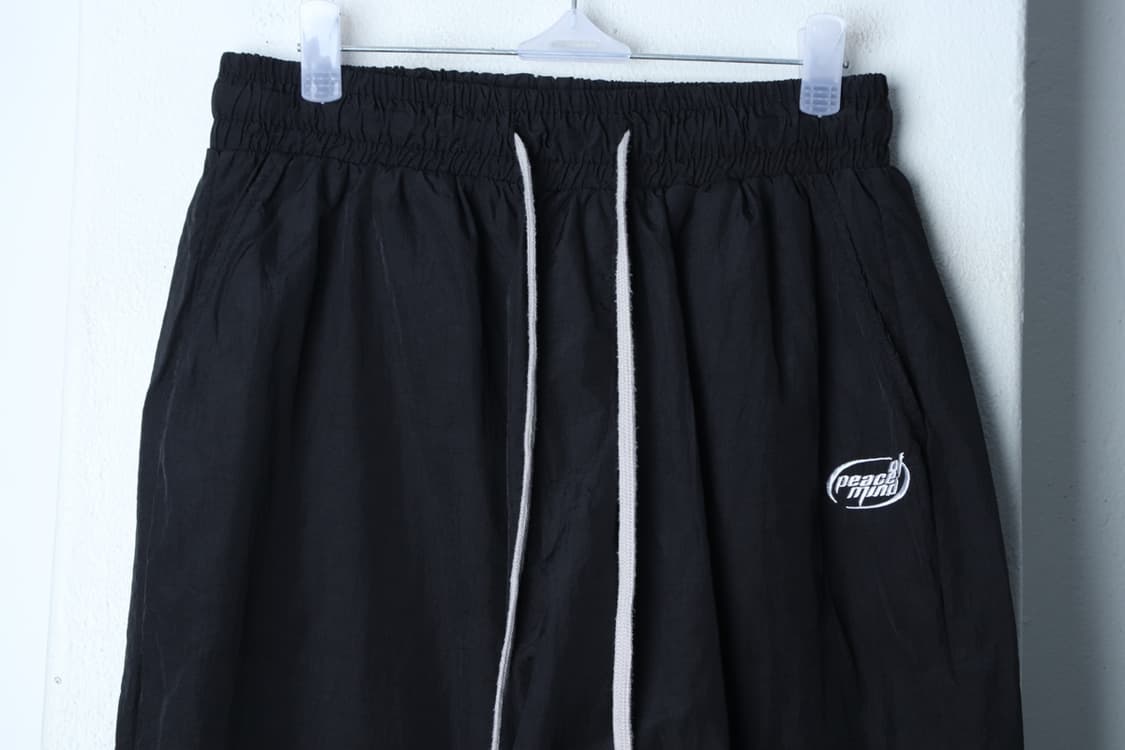 (M-L) 피스오브마인드 트레이닝복 바지 나일론 밴딩 블랙-P10146 상품이미지3