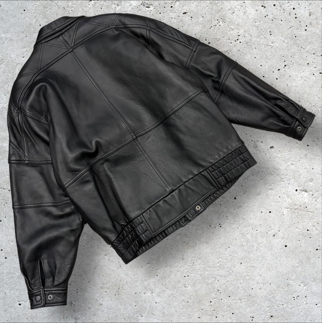 [XL] HAPPY 해피 블랙 양가죽 레더 자켓 C833 상품이미지2