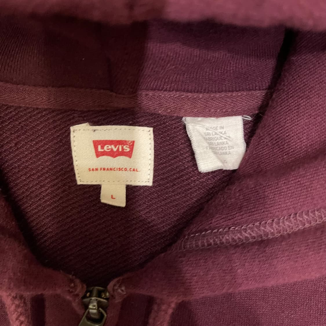 리바이스 레터링 후드집업 상품이미지2