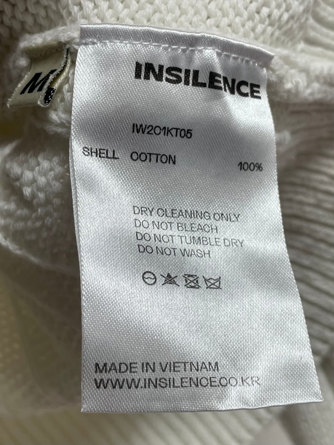 인사일런스 우먼스 화이트 케이블 크롭 니트 (on.147)   상품이미지5