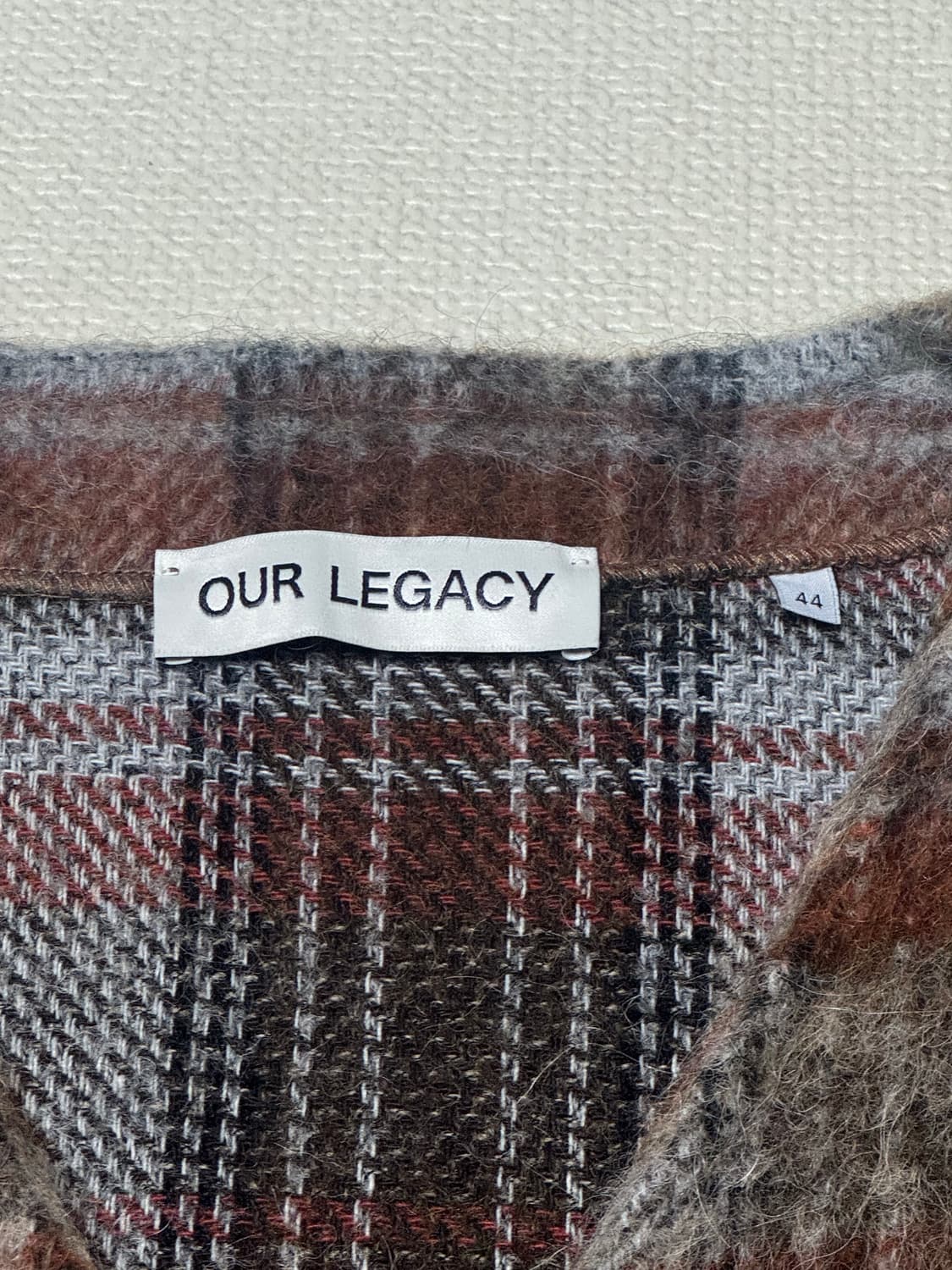 (44) 아워레가시 모헤어 체크 가디건 상품이미지2