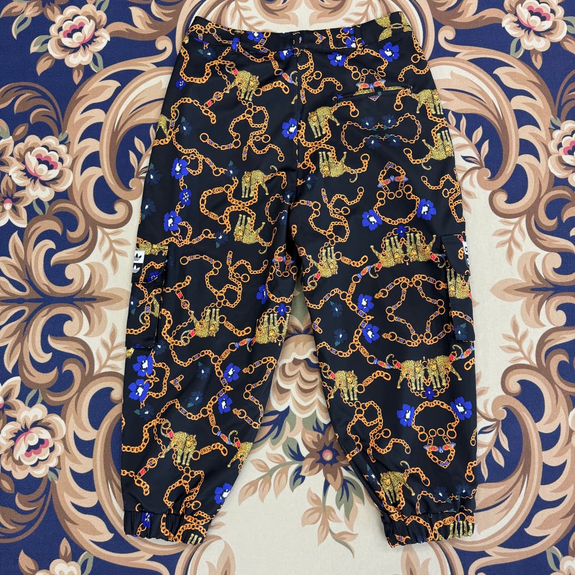 (우먼즈 L)아디다스 블랙 레오파드 체인 카고 조거팬츠 상품이미지5