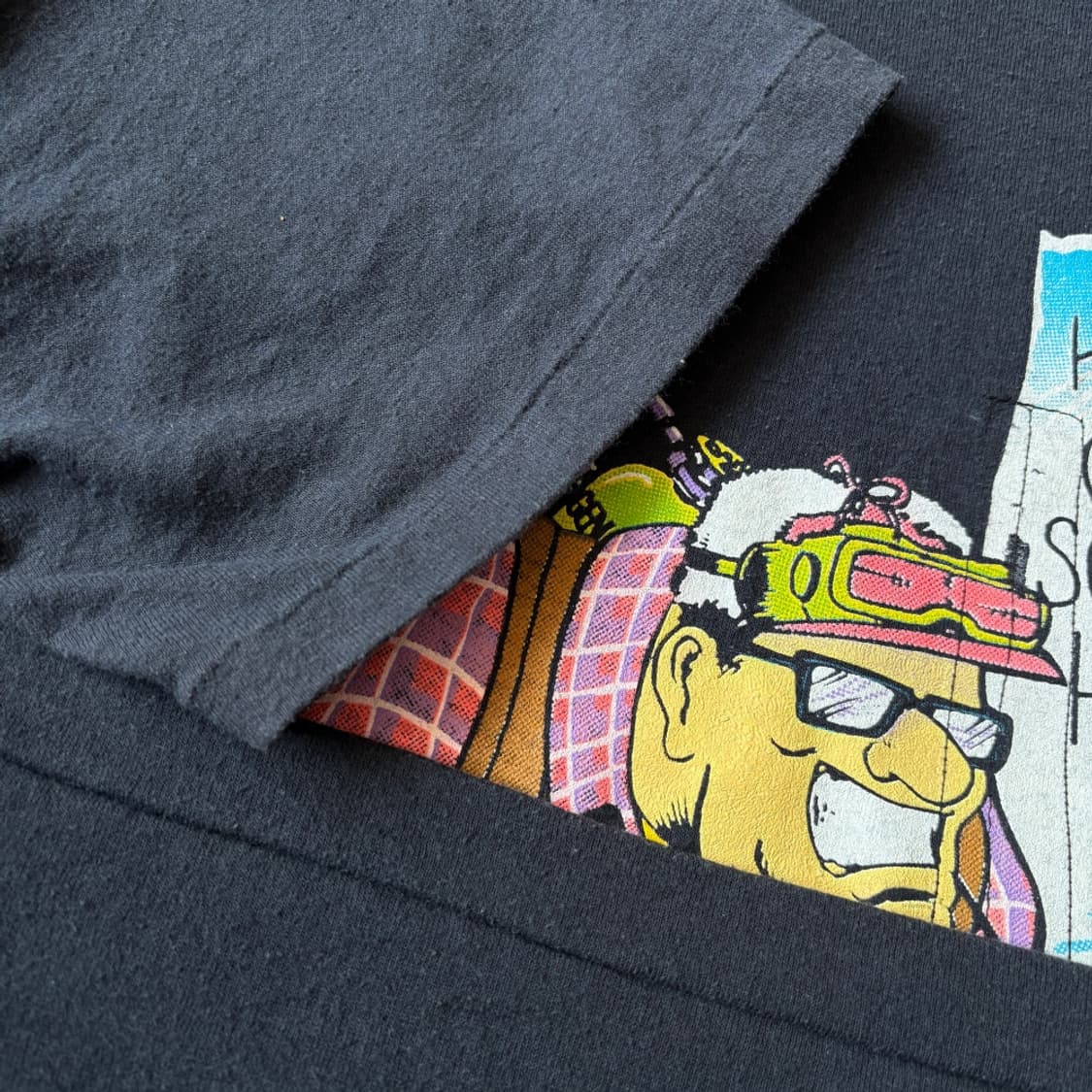 91년 미국 생산 빈티지 블랙 싱글스티치 반팔티  상품이미지7