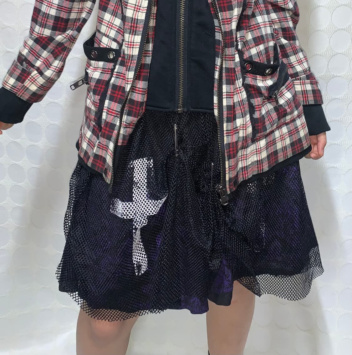 h.naoto 나비 십자가 치마 상품이미지1