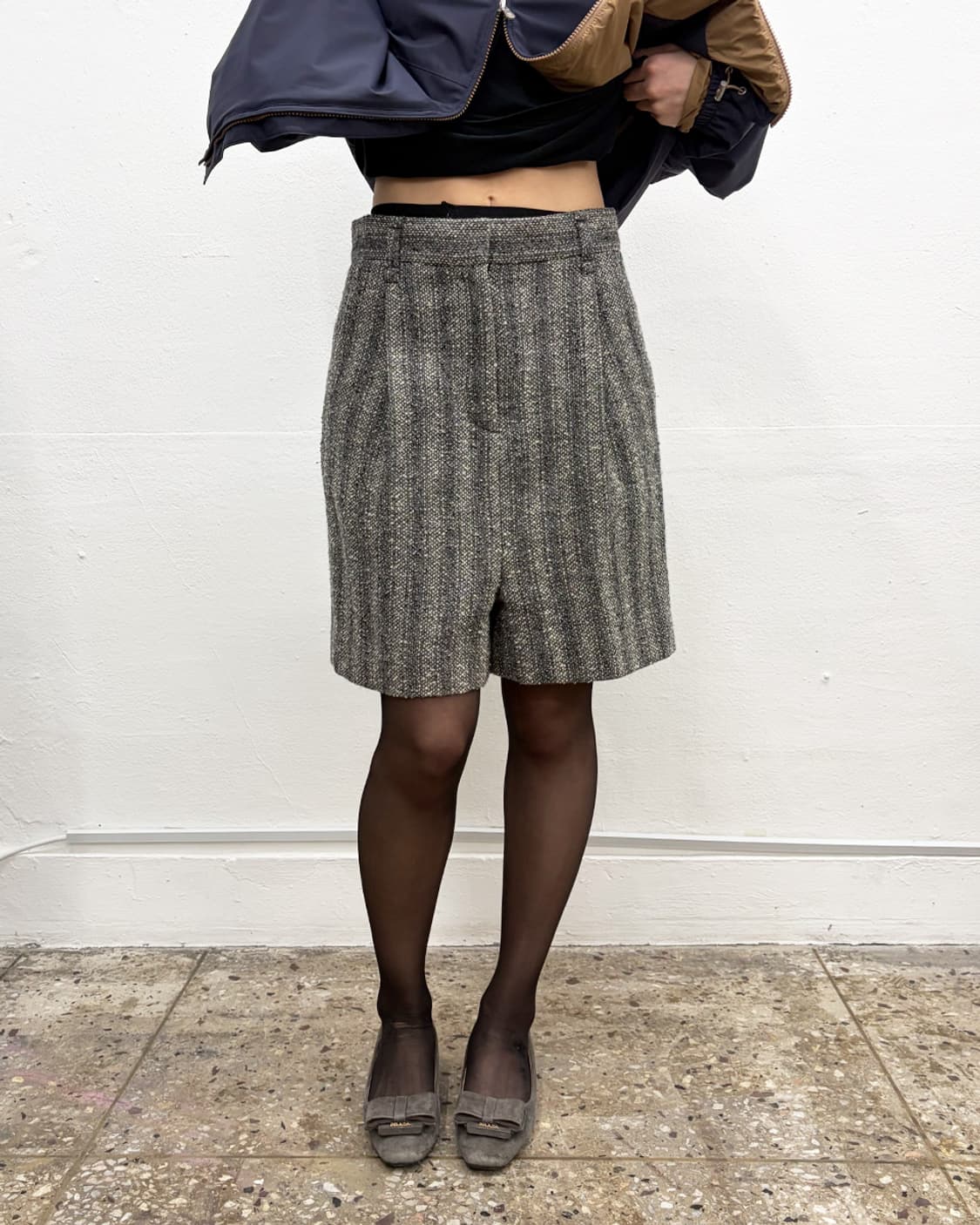 마크 제이콥스 부클 스트라이프 울 쇼츠 상품이미지1