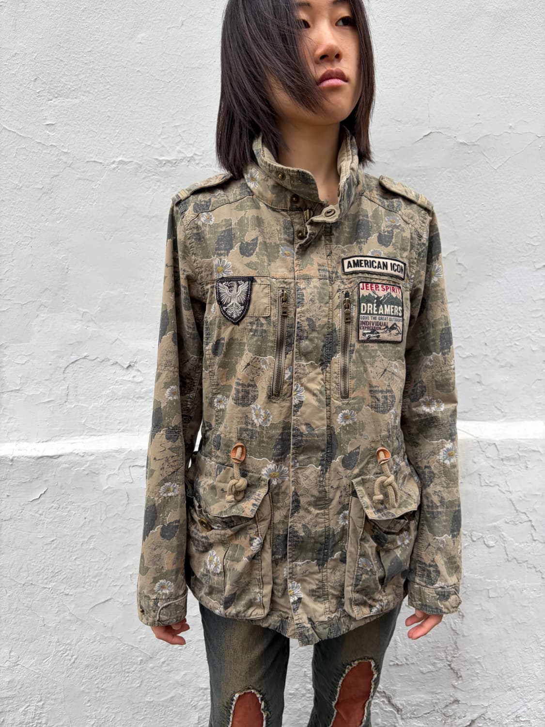 Jeep 플로럴 카모 필드 자켓 M 상품이미지1