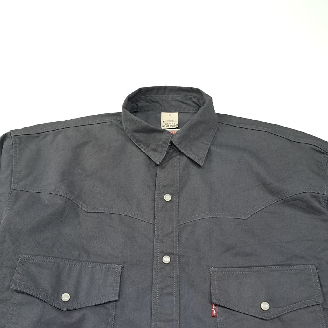 CL643 M 리바이스 90s 유럽판 웨스턴 머드 그레이 셔츠 남방 상품이미지2