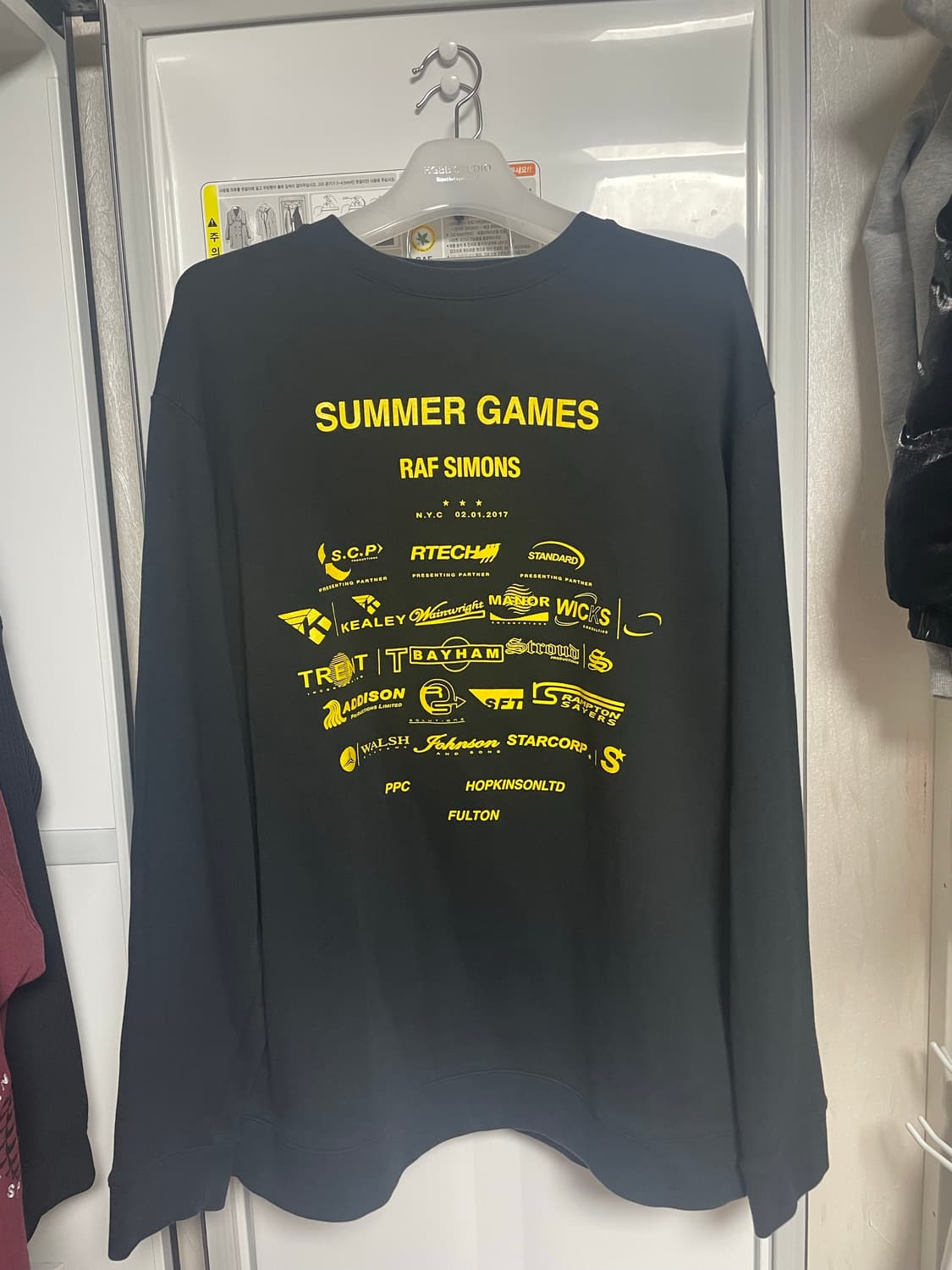 17FW 라프 시몬스 오버사이즈 서머 게임즈 스웨트셔츠 블랙 상품이미지3