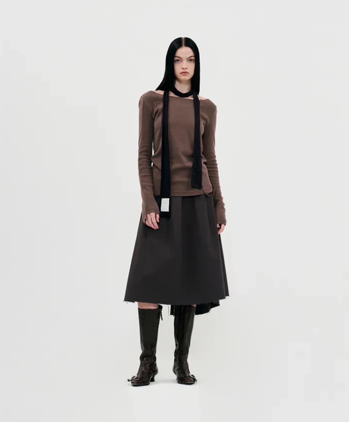 밀로 우먼 저지 스트라이프 머플러 스카프 상품이미지4