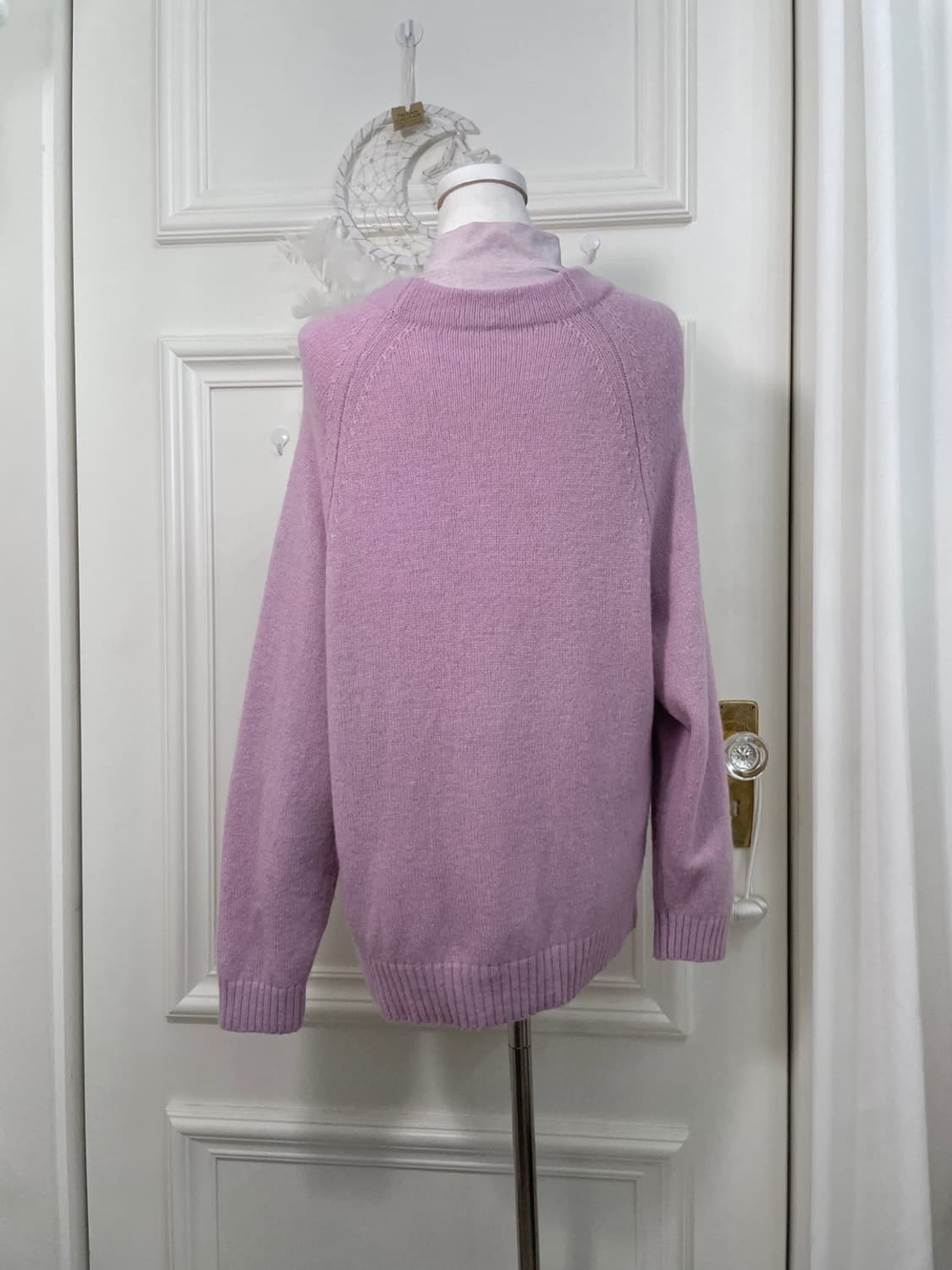 purple pink wool basic reglan cardigan&p 상품이미지3