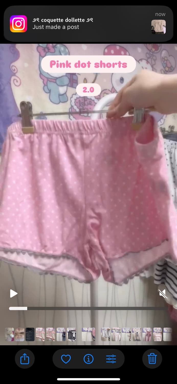 빈티지 핑크 도트 프릴 레이스 숏팬츠 히메갸루 상품이미지1
