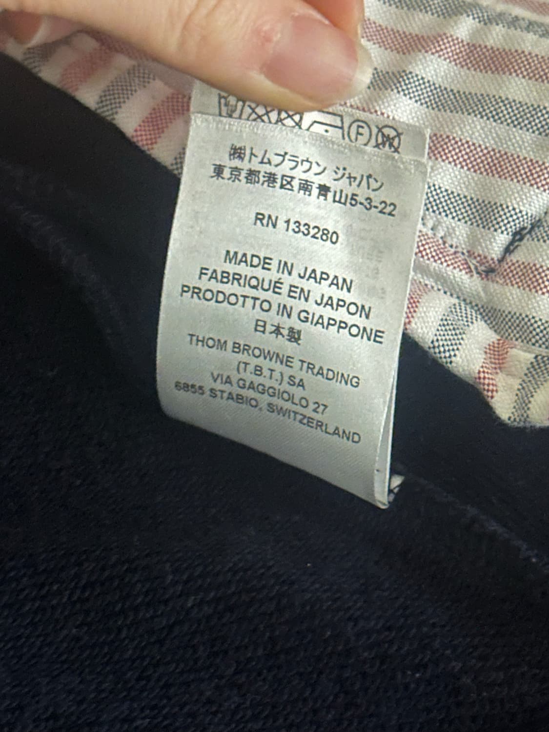 (상태최상급) 톰브라운 엔지니어드 사선 후드집업 네이비 상품이미지6