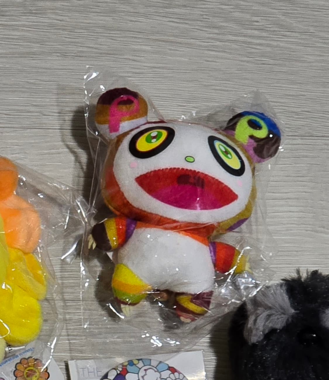 무라카미 타카시 미니 판다 플러시 키링 인형 (레드 마우스) 상품이미지2