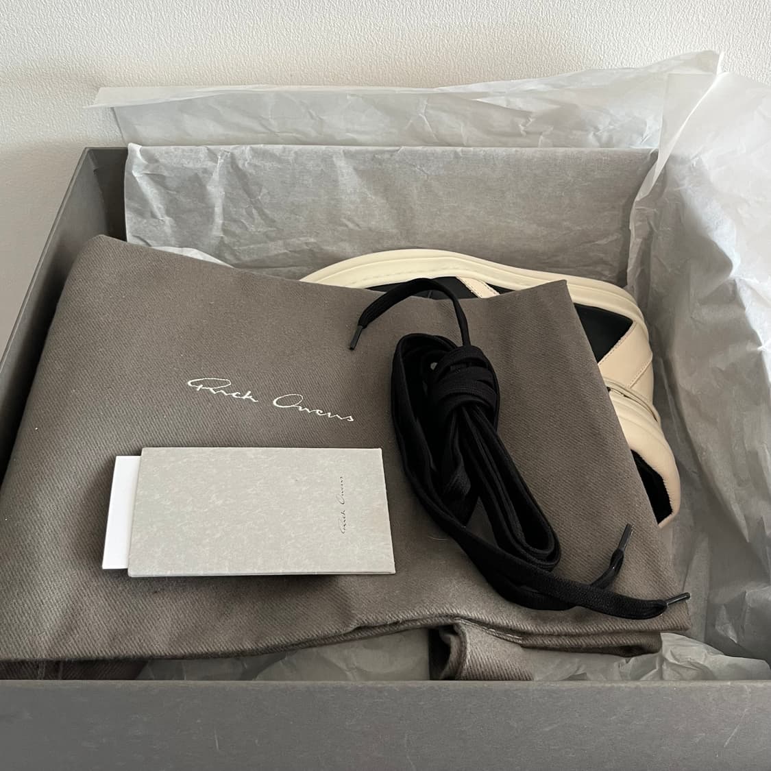 [36,37]릭오웬스 26ss 지오바스켓 블랙 밀크 상품이미지7