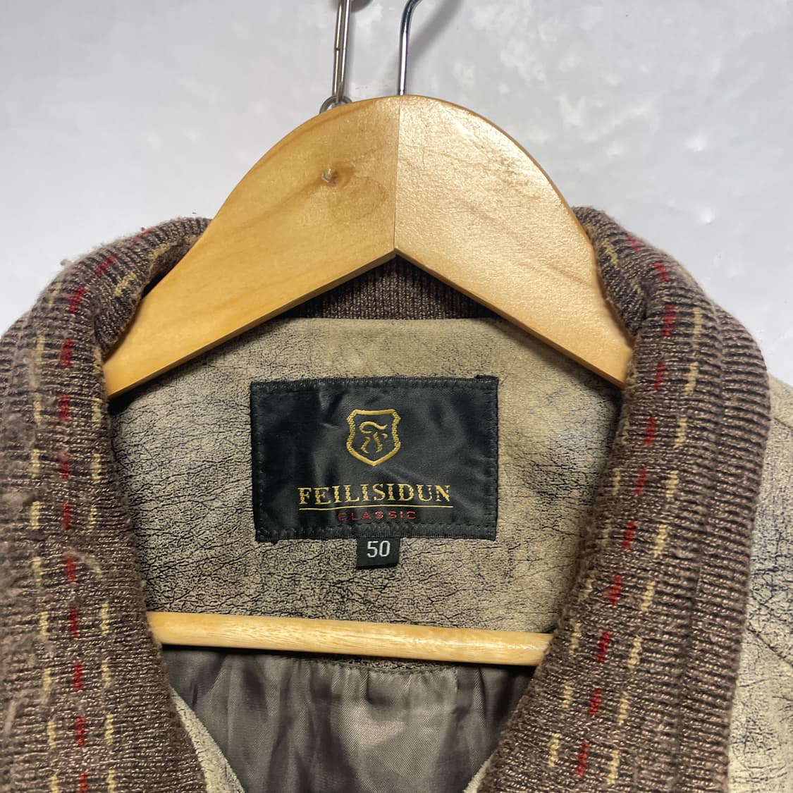 에스닉 하이넥 매쉬업 스웨이드 웨스턴 자켓 L 상품이미지4