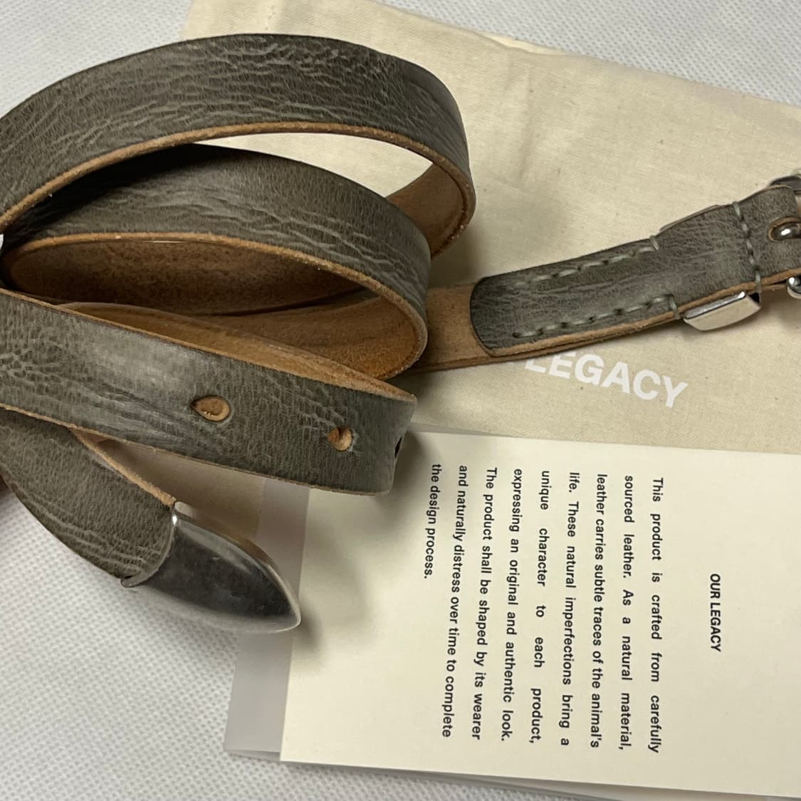 [80,90,100]아워레가시 26ss 2cm 벨트/카키 상품이미지2