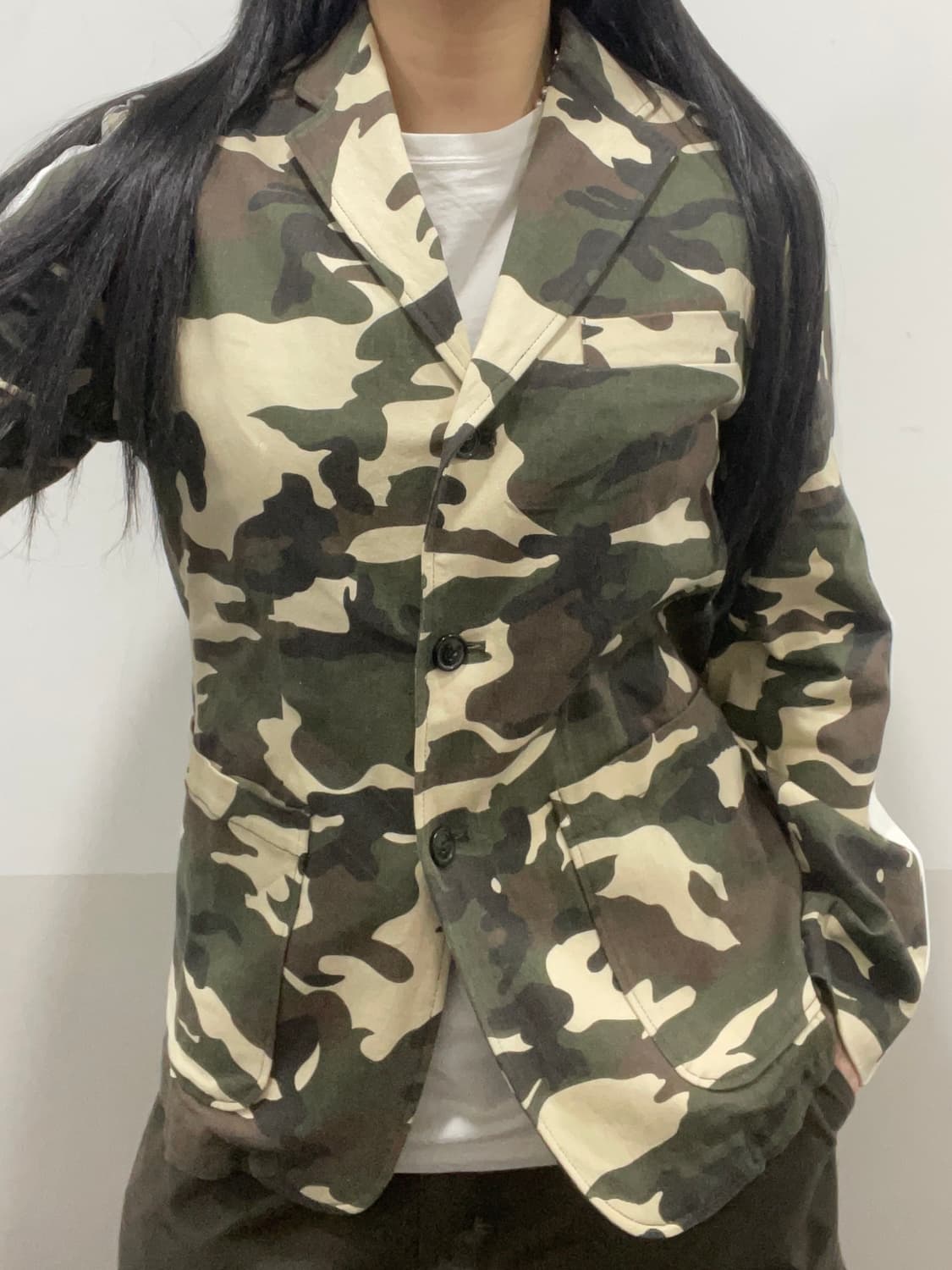 Jpn SUPERTHANKS 카모플라쥬 사이드 테이핑  블레이저 자켓 상품이미지1