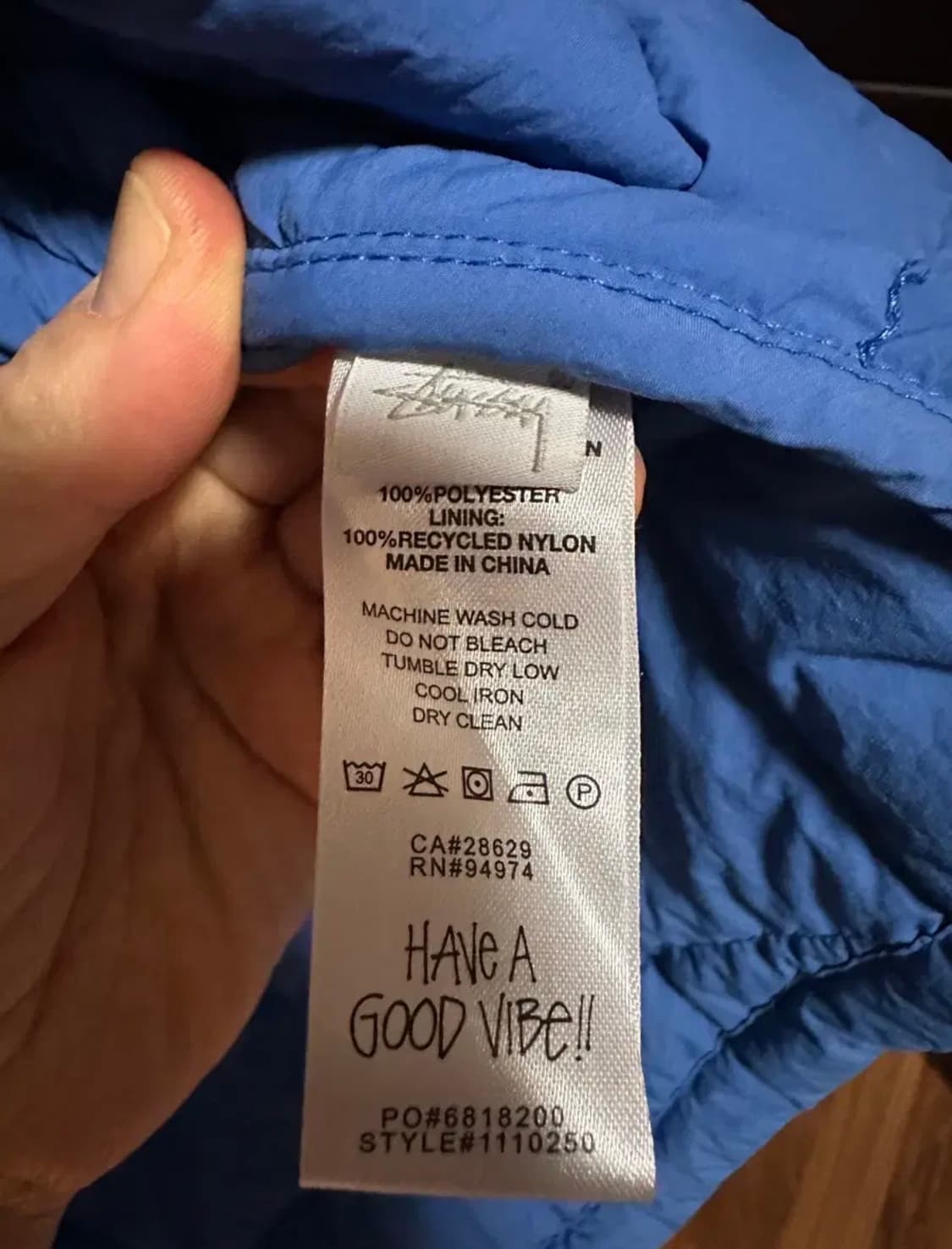 L)스투시 퀼티드 퍼티그 셔츠 블루 상품이미지7