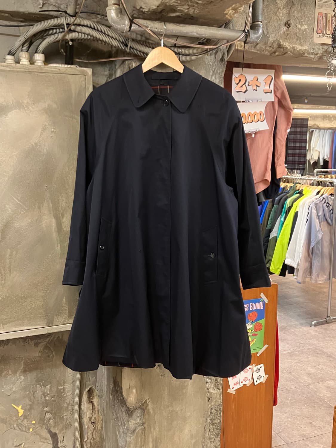 버버리 세미 롱 자켓 블랙 #csz3196 상품이미지1