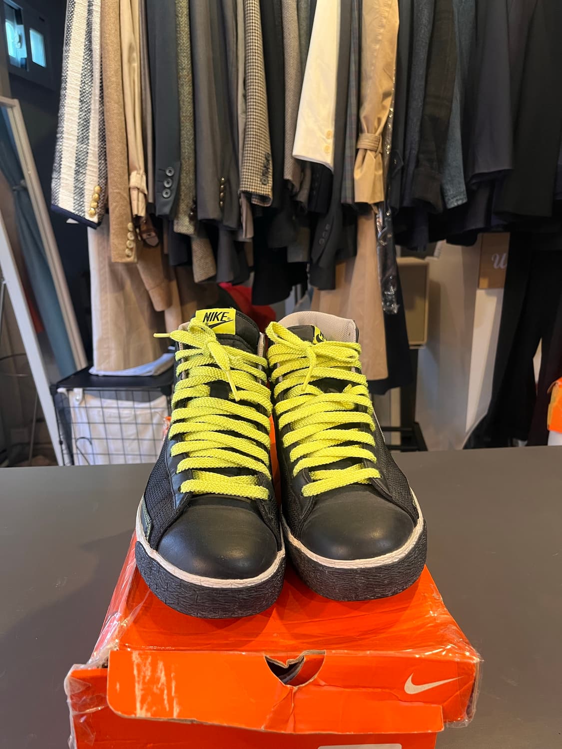 나이키 블레이저 블랙 실버 네온 그린(285mm) 상품이미지5