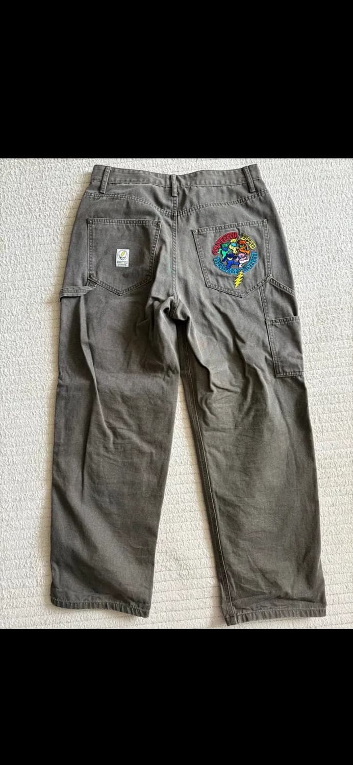 디스이즈네버댓X그레이트풀데드 데드 라이트닝 더블니 팬츠 상품이미지2