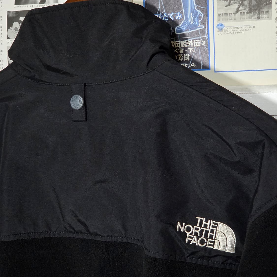 JPN 노스페이스 블랙 후리스 배색 집업 상품이미지7