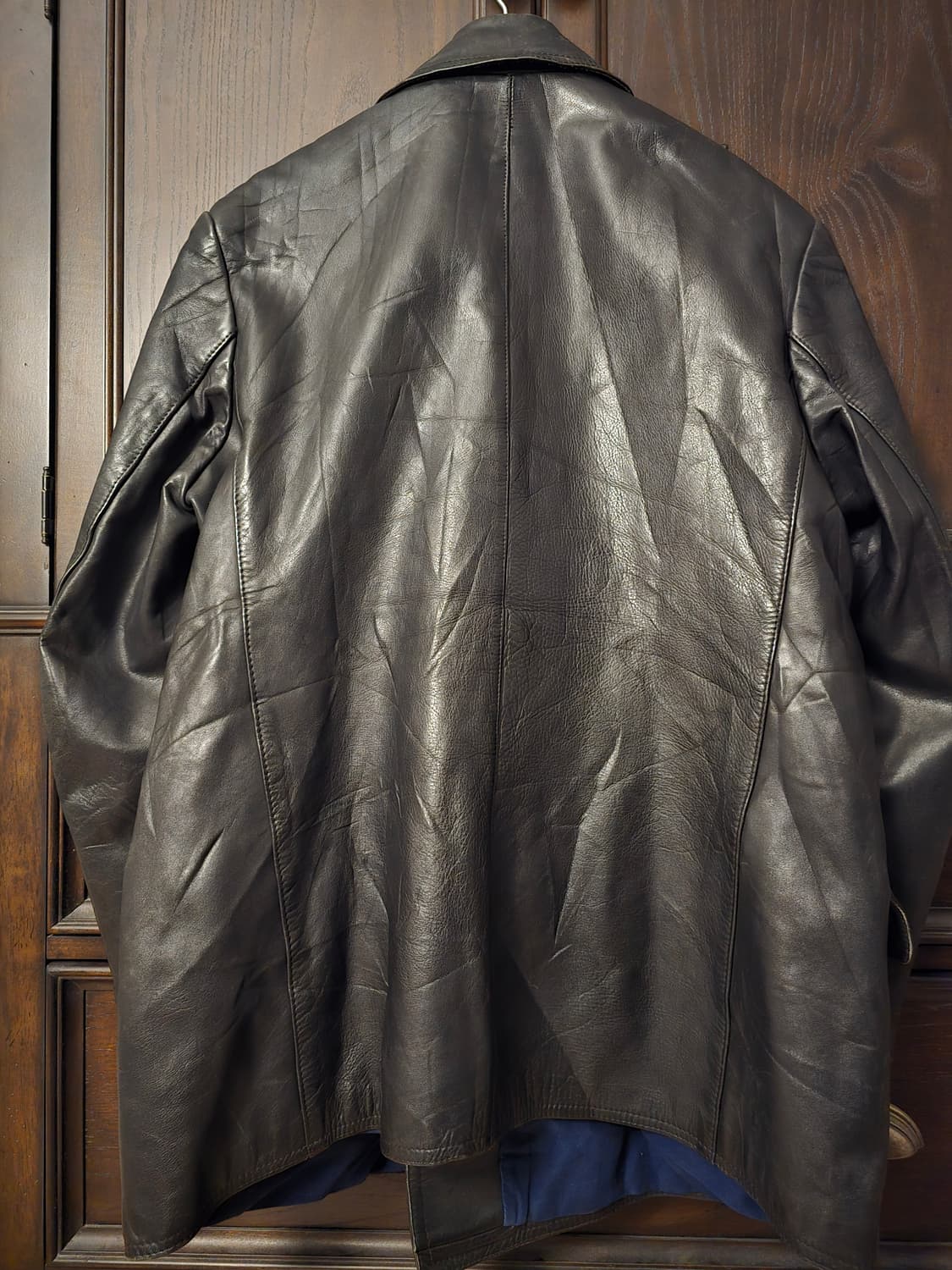 80s 독일 펄리스맨 가죽 더블코트입니다. 상품이미지4