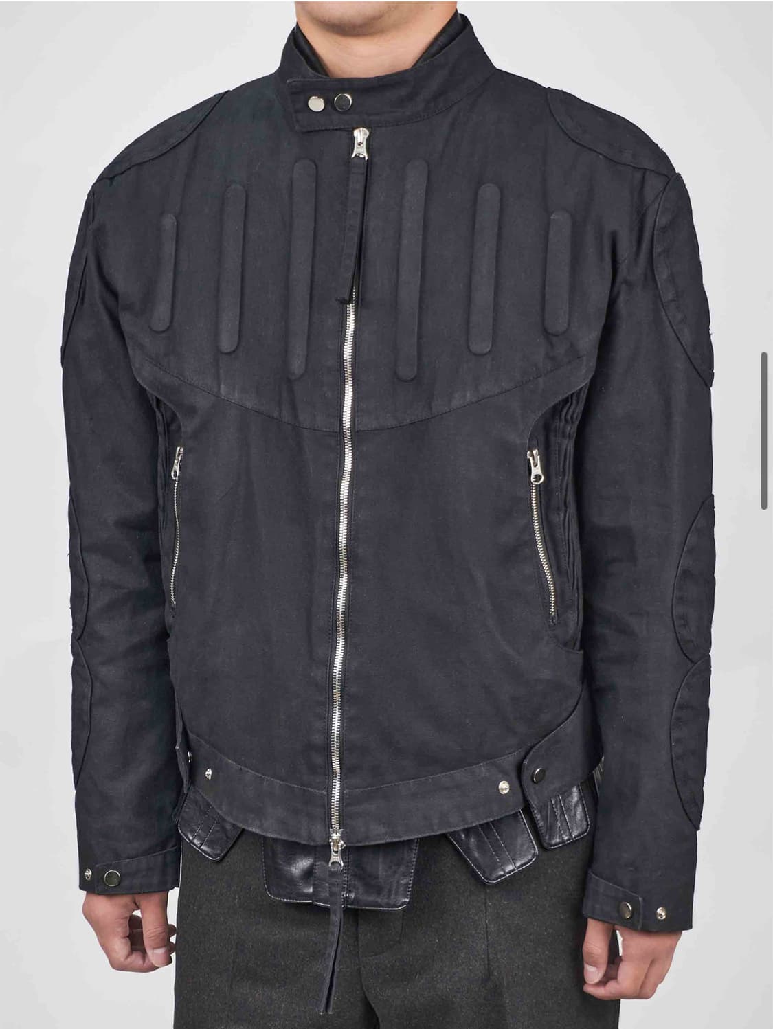 Juntaekim waxed biker jacket 상품이미지3