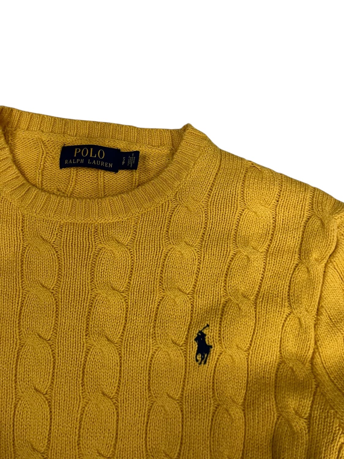 폴로 랄프로렌 케이블 니트 옐로우 S 상품이미지3