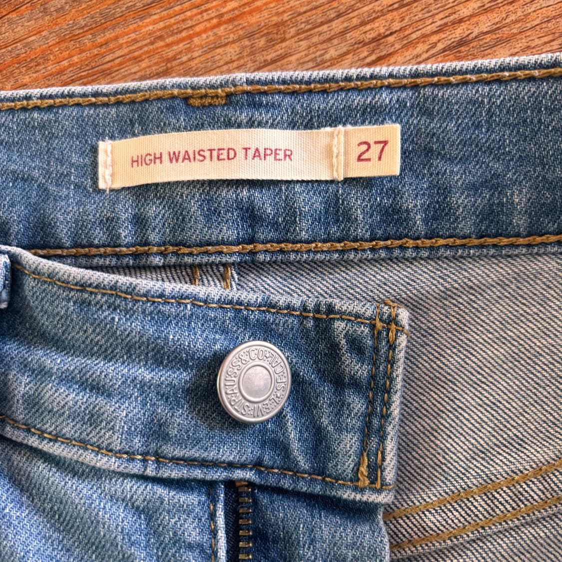 리바이스 27 하이웨이스트 테이퍼 데님 청바지 스판 정품 상품이미지3